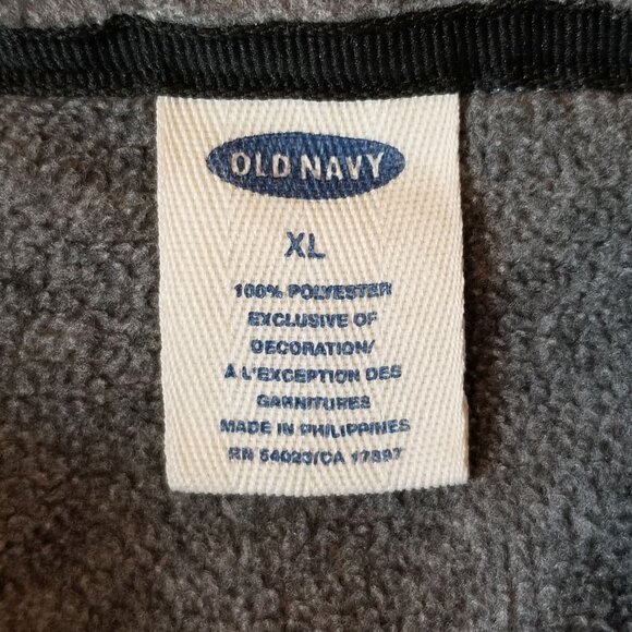 LOT OF 2 OLD NAVY Embroidered Logo Fleece Quarter Zip Pullover Jacket XL ~ 4624 - Picture 5 of 10